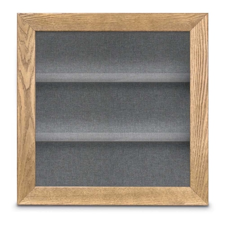 United Visual Products Outdoor Enclosed Combo Board, 42"x32", Black Frame/Black Porc & Forbo UVCB4232ODB-BLKPORC-FORBO